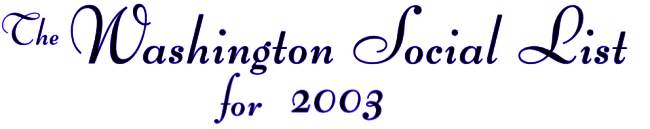The Washington Social List for 2003