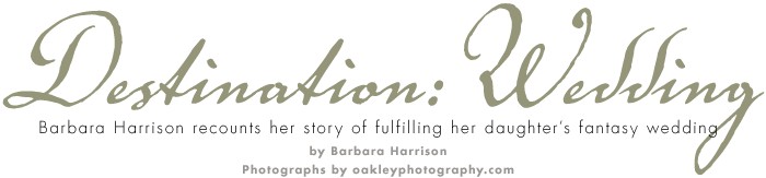Destination: Wedding Barbara Harrisons story of fulfilling her daughters fantasy wedding