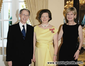 British Amb. Sir David Manning, Amanda Downes and Lady (Catherine) Manning