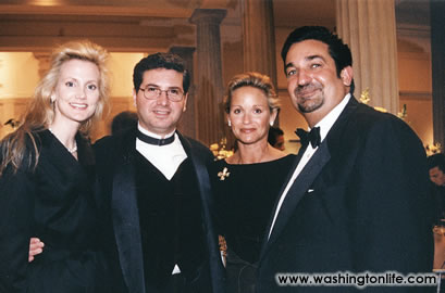 Tanya and Dan Snyder with Lynn and Ted Leonsis at the Make-A-Wish Foundation Benefit, Wl cover 1999
