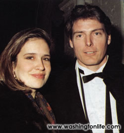 Dana and Christopher Reeve at a Rock the Vote benefit, 1993