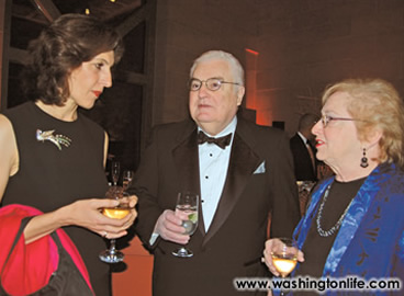 Massumeh Farhad with Paul and Elaine Marks