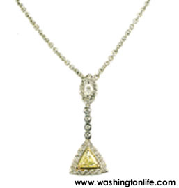 18k white gold diamond necklace by Cheri Dor