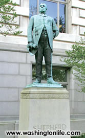 The statue of Boss Shepherd