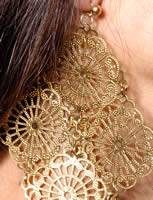 Farhad’s gold filigree earrings