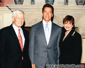 FRED and MARLENE MALEK with California Governor ARNOLD SCHWARZENEGGER 
