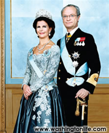 King Carl Gustaf and Queen Silvia of Sweden.