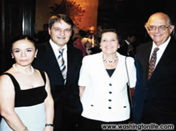 Gulgun Sensoy and Turkish Amb. Nabi Sensoy with Anna Maria and Giorgio Via