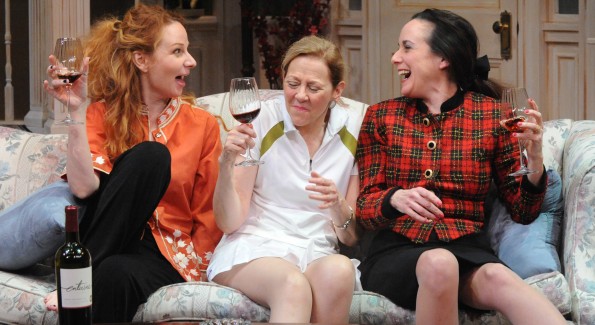Susan Lynskey, Kimberly Schraf and Susan Rome in "The Sisters Rosensweig" playing through February 27. (Photo by Stan Barouh)