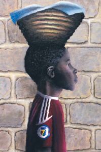 "Schneider" by Brenna Newberry is one of two winning works depicting Haiti. (Image courtesy of The Liberty High School Bell)