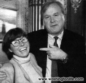 Margaret Carlson and Chris Matthews at the Russian Embassy, 2001