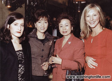 Carolina Saez, Cindy Kim, Mal Chung and Jean Marie Fernandez at a Wl&rsquo;s party, 2003
