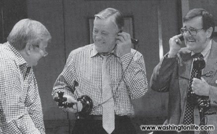 Johny Apple Jr., Ben Bradlee and Mark Shields at Arena Stage, 1996