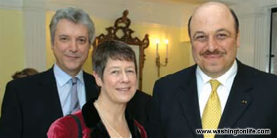 Anthony Russell Roberts, Dame Judith Mayhew Jonas and Jordanian Amb. Karim Kawar
