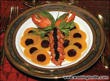 Lobster and beets a la Design Cuisne