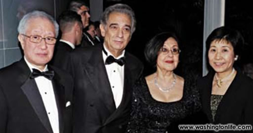 Japanese Amb. Ryozo Kato, Placido and Marta Domingo and Hanayo Kato