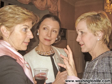 Colombian Amb. Carolina Barco, Aniko Gaal Schott and Ann Stock