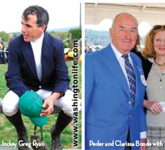 Jockey Greg Ryan,Peder,Clarissa Bonde with Swedish Amb.