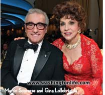 Martin Scorsese and Gina Lollobrigida