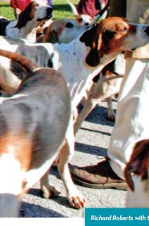 Richard Roberts with the Piedmont hounds