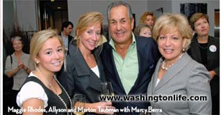 Maggie Rhodes, Allyson and Morton Taubman with Marcy Berra
