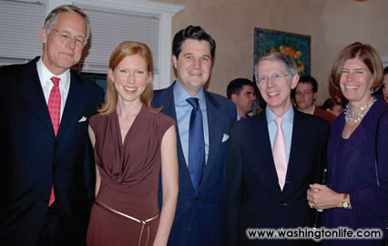 Reuben Jeffery, Sarah Lenti, Jack Oliver, British Amb. Sir David Manning and Robin Jeffery