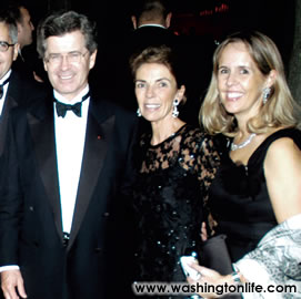 French Amb. Jean David Levitte, Marie- Cecile Levitte and Isabel Ernst