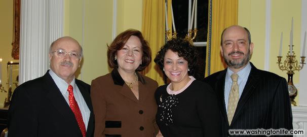 peruvian Amb. Eduardo Ferrero Costa, Veronica Ferrero Costa, Luisa de Icaza and Mexican amb. carlos de icaza