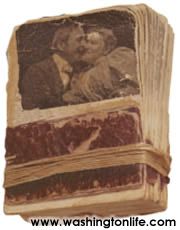 The Kiss, 1896; half-tone flip book of Edison film