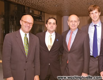 Ambassador Gunnar Lund, Adrian Talbott, Justice Stephen Breyer, and Justin Rockefeller