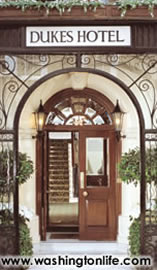 The discreet entrance to Dukes Hotel