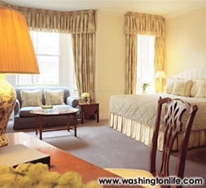 One of the many well-appointed rooms at Dukes Hotel