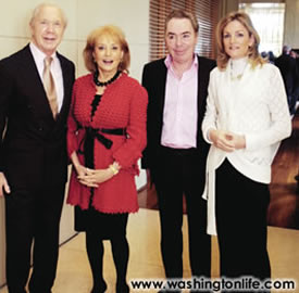 Peter Brown, Barbara Walters, Sir Andrew Lloyd Webber and Madeleine Webber