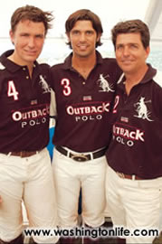 Salvatore Ferragamo, Ignacio "Nacho" Figueras and Juan Salinas-Bentley heat up the polo grounds at the Courage Cup