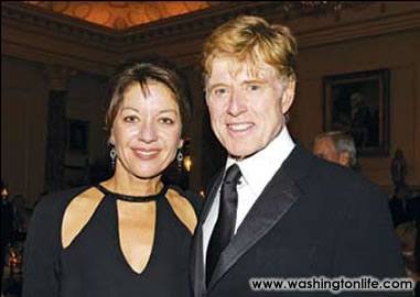 Sibylle Szaggers and Robert Redford
