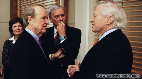 Meredith Brokaw, George Stevens, Jr., Tom Brokaw and John Reilly