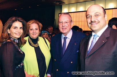 Luma Kawar, Martha Slagle, Chic Cudlip and Jordanian Amb. Karim Kawar