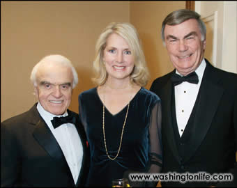 Jack Valenti, Jan Smith and Sam Donaldson