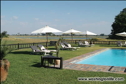 pool at the Khwai River Lodge