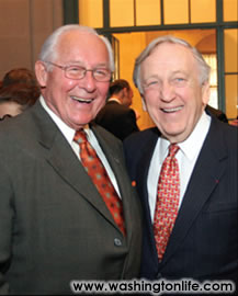 Panelist Bob Michel and John Brademas