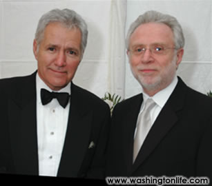 Alex Trebek and Wolf Blitzer