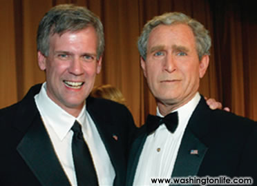 Tony snow and Bush impersonator Steve Bridges