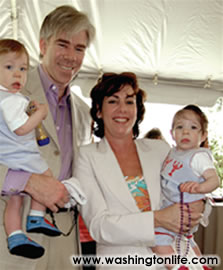 David Gregory, wife Beth Wilkinson and children