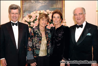 Jean-David Levitte, Anne Bujon, Marie-Cecile Levitte and Francois Bujon de l’Etang
