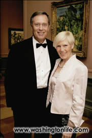 Rep. Michael G. Oxley and Pat Oxley with Paul Cézanne’s The Large Pine