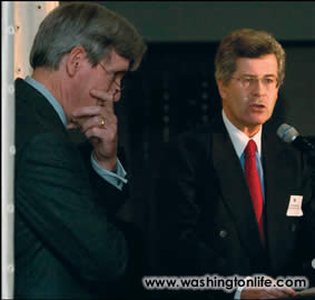 French Ambassador Jean-David Levitte (right) and Landon Butler