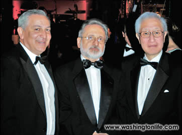 Morrocan Amb. Aziz Mekouar, Brazilian Amb. Roberto Abdenur and Japanese Amb. Ryozo Kato