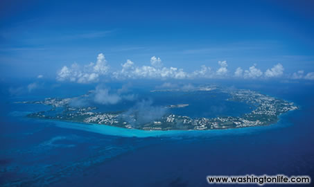 An aerial view of Bermuda