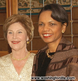 First Lady Laura Bush and Secretary of State Condoleezza Rice