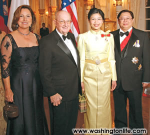 Diane and David Bell with Aumaporn Futrakul and Thai Amb. Virasakdi Futrakul